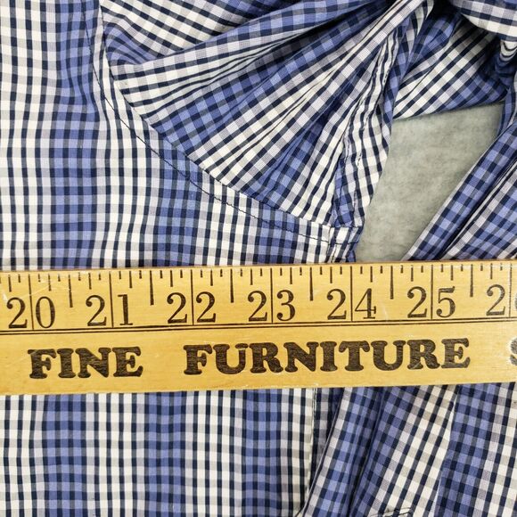 Tommy Bahama Geometric‎ Dress Shirt Mens Large Blue Check Retro Funky Resortwear - Picture 4 of 5